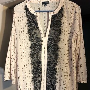 Pink and black blouse